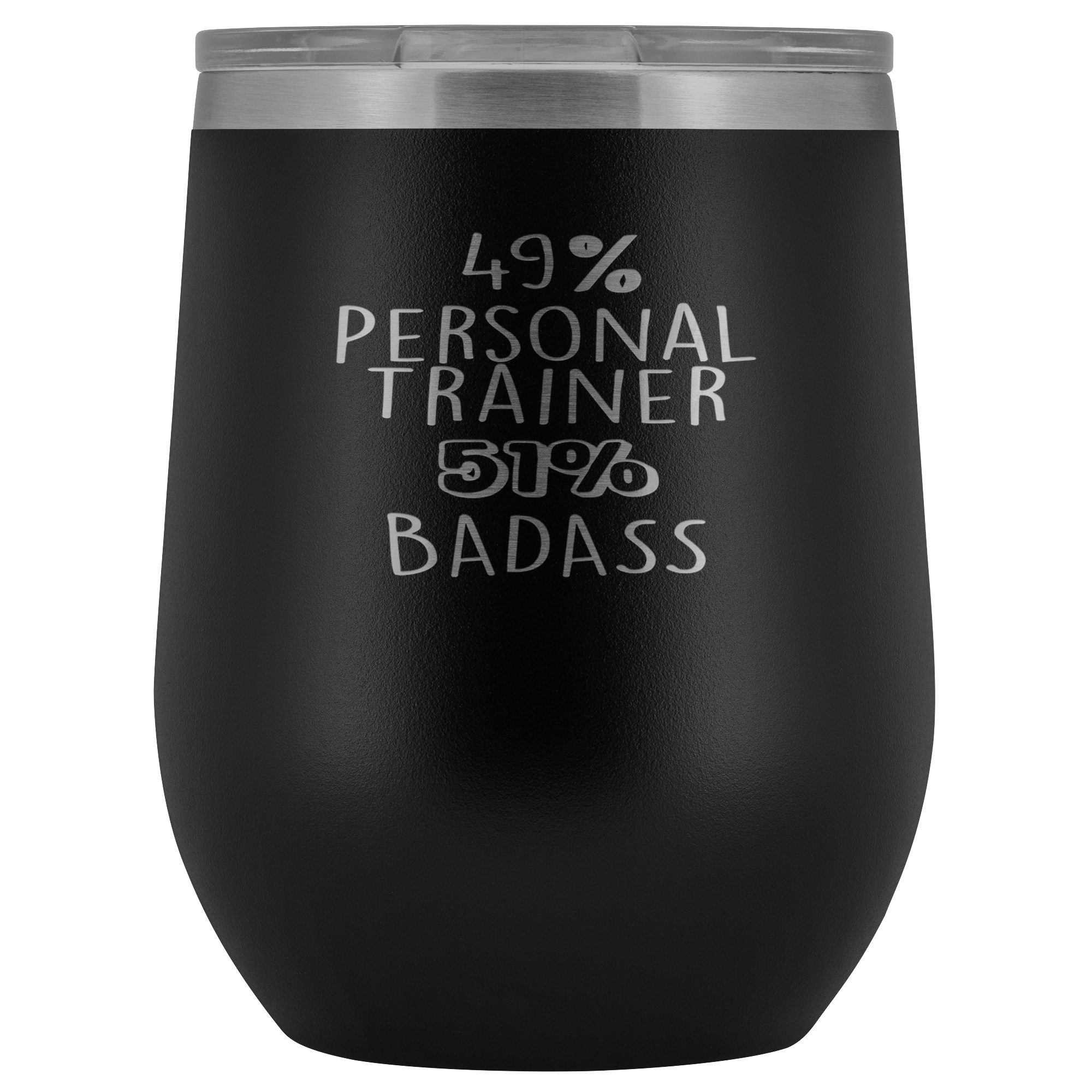 Personal Trainer Gift, 49% Personal Trainer, Badass, 12oz Tumbler, Travel mug, Coffee Tumbler, Present for Personal Trainer Colleague