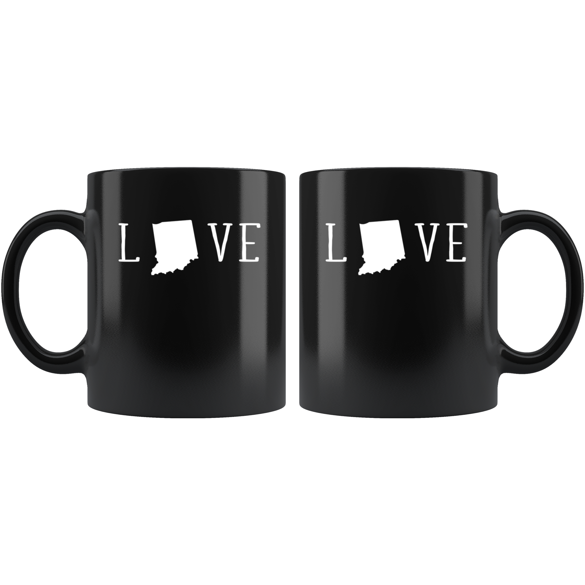 Indiana cup Indiana coffee mug - Love Indiana mug - Indiana coffee cup Indiana state mug 11oz Black US State mugs