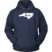 North Carolina Love Gift, Unisex Hoodie
