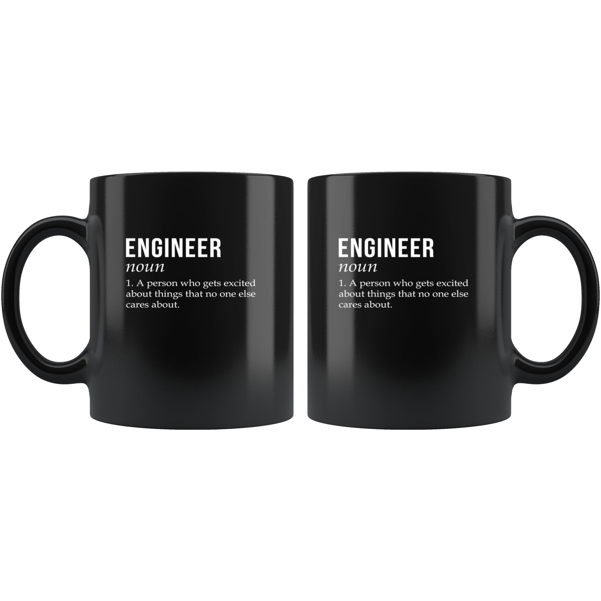Mug Engineer gifts Engineer mug - Engineer noun- Engineer coffee mug Engineer coffee cup (11oz) Black