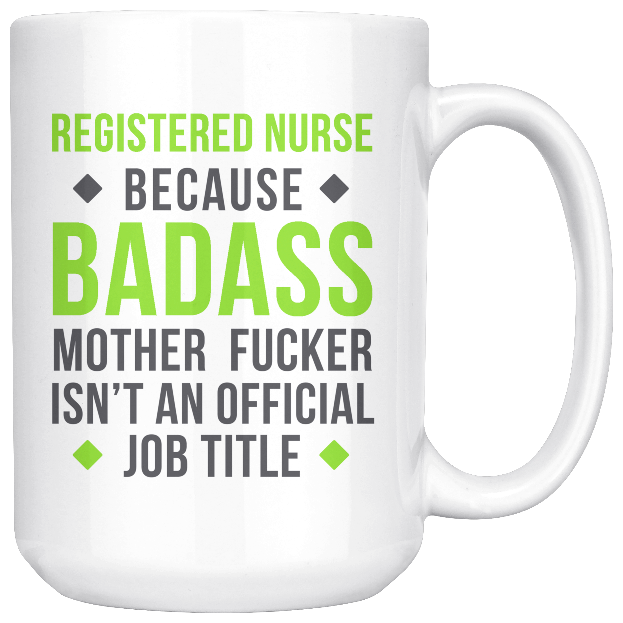 green text registered nurse