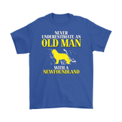 Newfoundland Gift, Never underestimate an old man with a Newfoundland, Grandpa tee, Unisex T-shirt, Grandfather gift, Grandfather t-shirt
