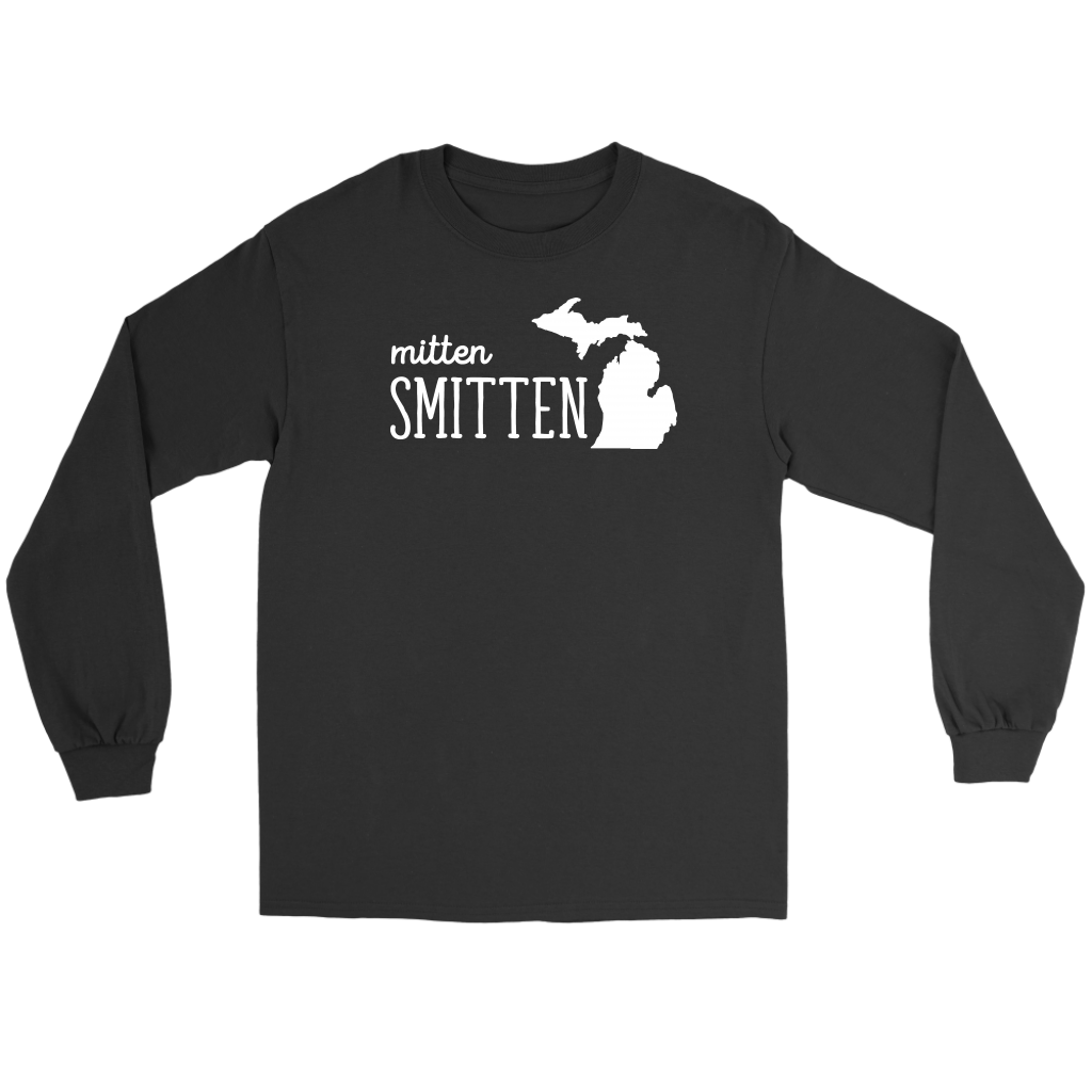 Michigan Mitten smitten Gift, Unisex Longsleeve, Hoodie, Crewneck long sleeve, Sweatshirt, Jersey