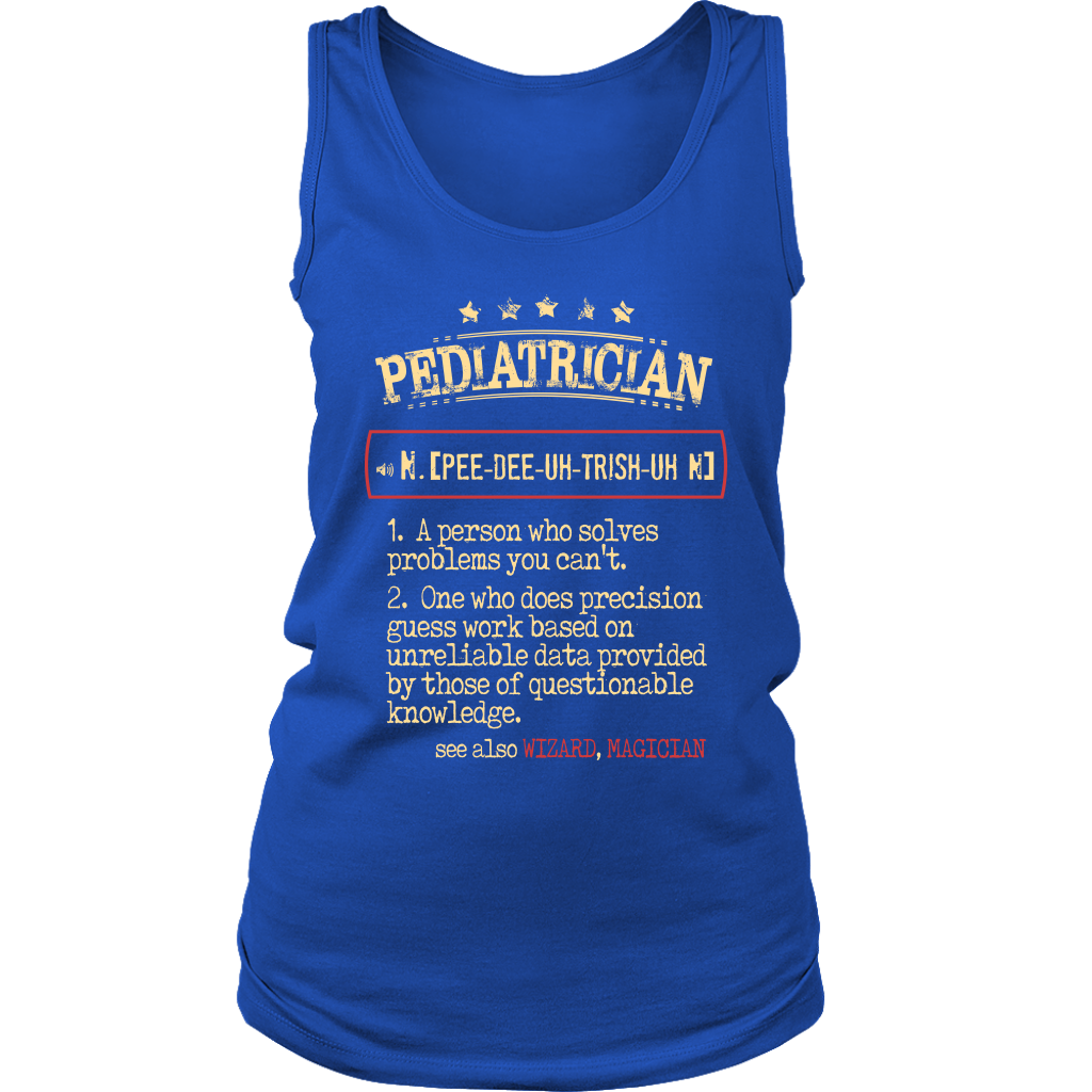 Pediatrician, Womans tank top, Racerback, Mens Tank top, Profession, Colleague gift, Coworker present, Pediatrician Gift