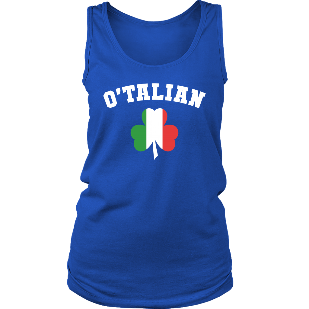 Italian O'talian St. Patrick's Gift, Birthday Present, Racerback, Tank Top, Summer Apparel