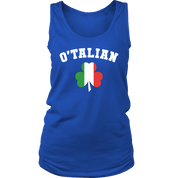 Italian O'talian St. Patrick's Gift, Birthday Present, Racerback, Tank Top, Summer Apparel