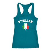 Italian O'talian St. Patrick's Gift, Birthday Present, Racerback, Tank Top, Summer Apparel