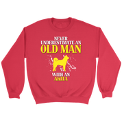 Never underestimate an old man with an Akita crewneck