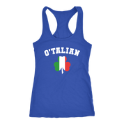 Italian O'talian St. Patrick's Gift, Birthday Present, Racerback, Tank Top, Summer Apparel