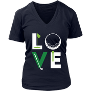 Golf Love Gift, Woman's tee, Unisex T-shirt, V-neck, Summer Apparel
