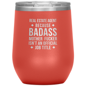 Real Estate Agent Gift, Real Estate Agent badass, Vacuum Tumbler, Travel mug, Coffee Tumbler, Present for Real Estate Agent Colleague