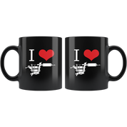 Mug Tattoo Tattoos - I love ink - Mug Tattoo Tattoos (11oz) Black