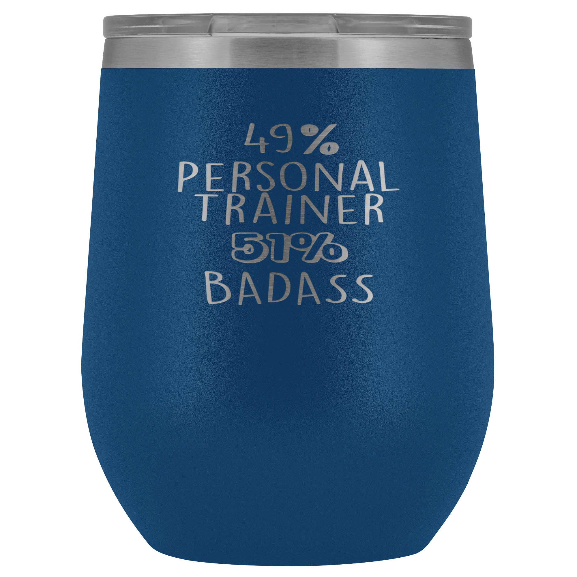 Personal Trainer Gift, 49% Personal Trainer, Badass, 12oz Tumbler, Travel mug, Coffee Tumbler, Present for Personal Trainer Colleague