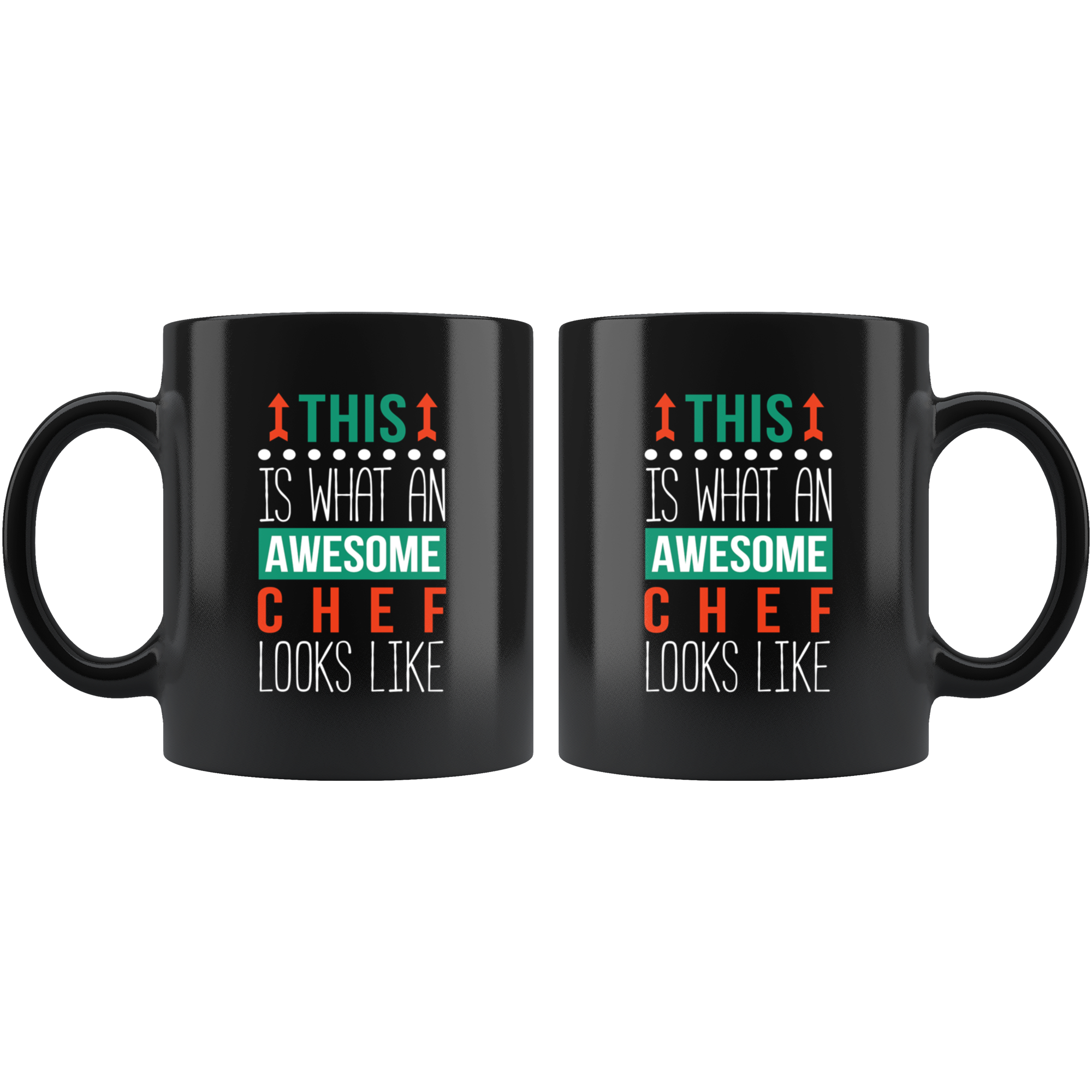 Mug Chef gifts Chef mug - Awesome Chef looks like mug - Chef coffee mug Chef coffee cup (11oz) Black