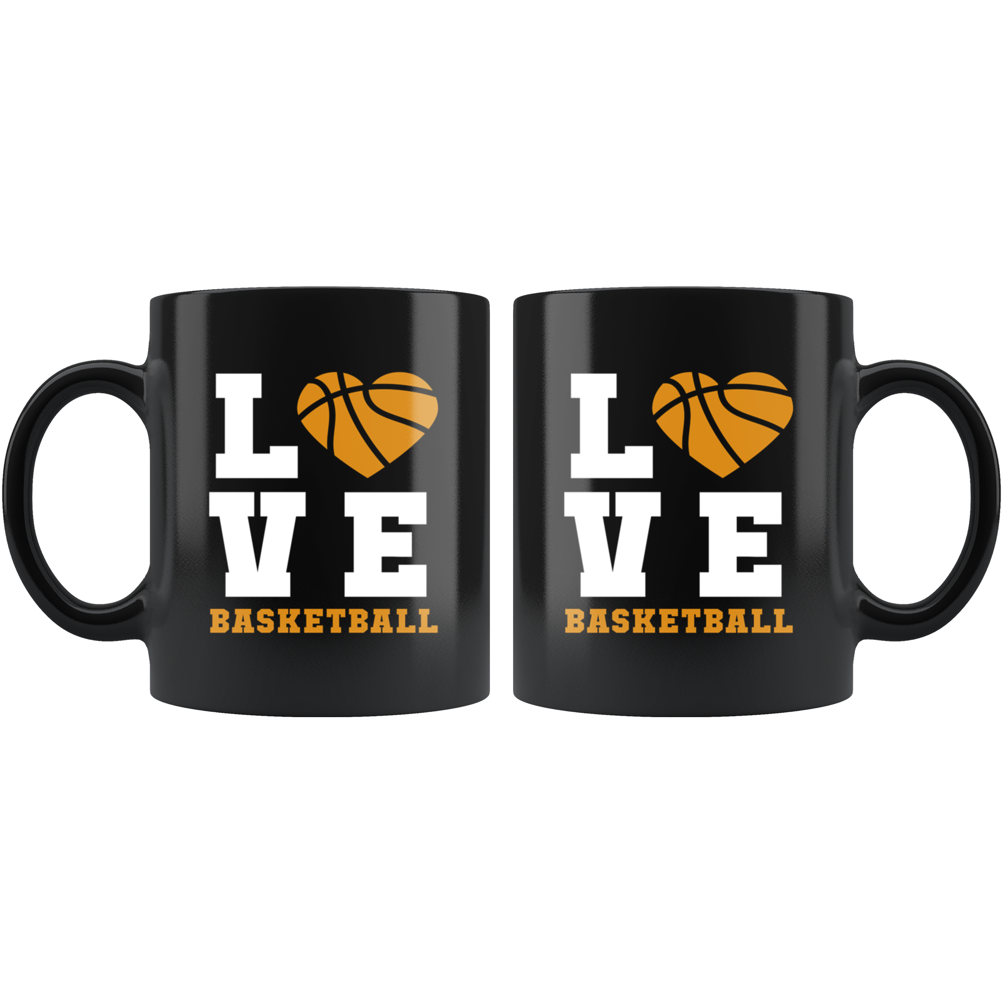 Mug Basketball Gifts - Love basketball - Basketball Mug Basketball Coffee Cup (11oz) Black
