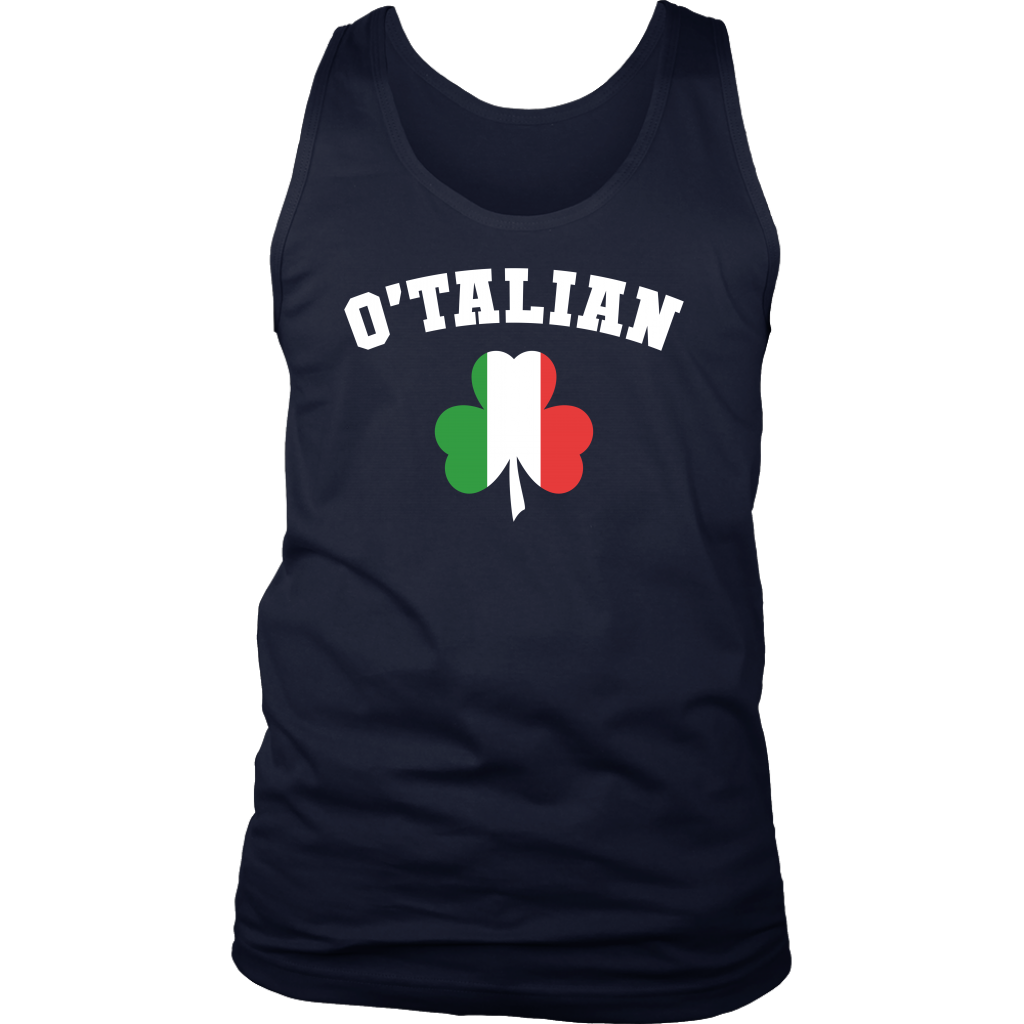 Italian O'talian St. Patrick's Gift, Birthday Present, Racerback, Tank Top, Summer Apparel