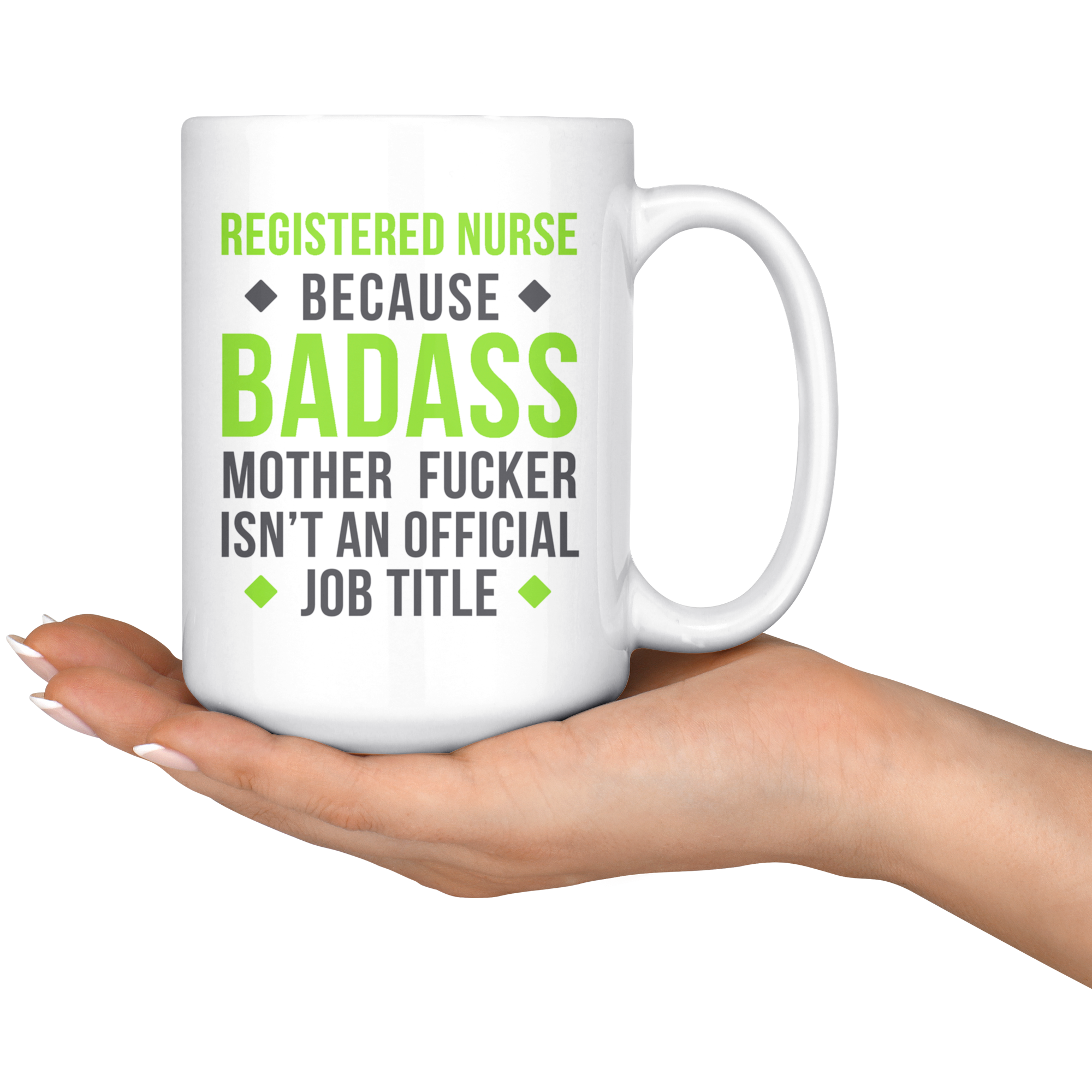 green text registered nurse