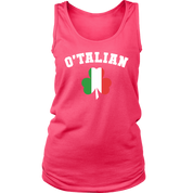 Italian O'talian St. Patrick's Gift, Birthday Present, Racerback, Tank Top, Summer Apparel