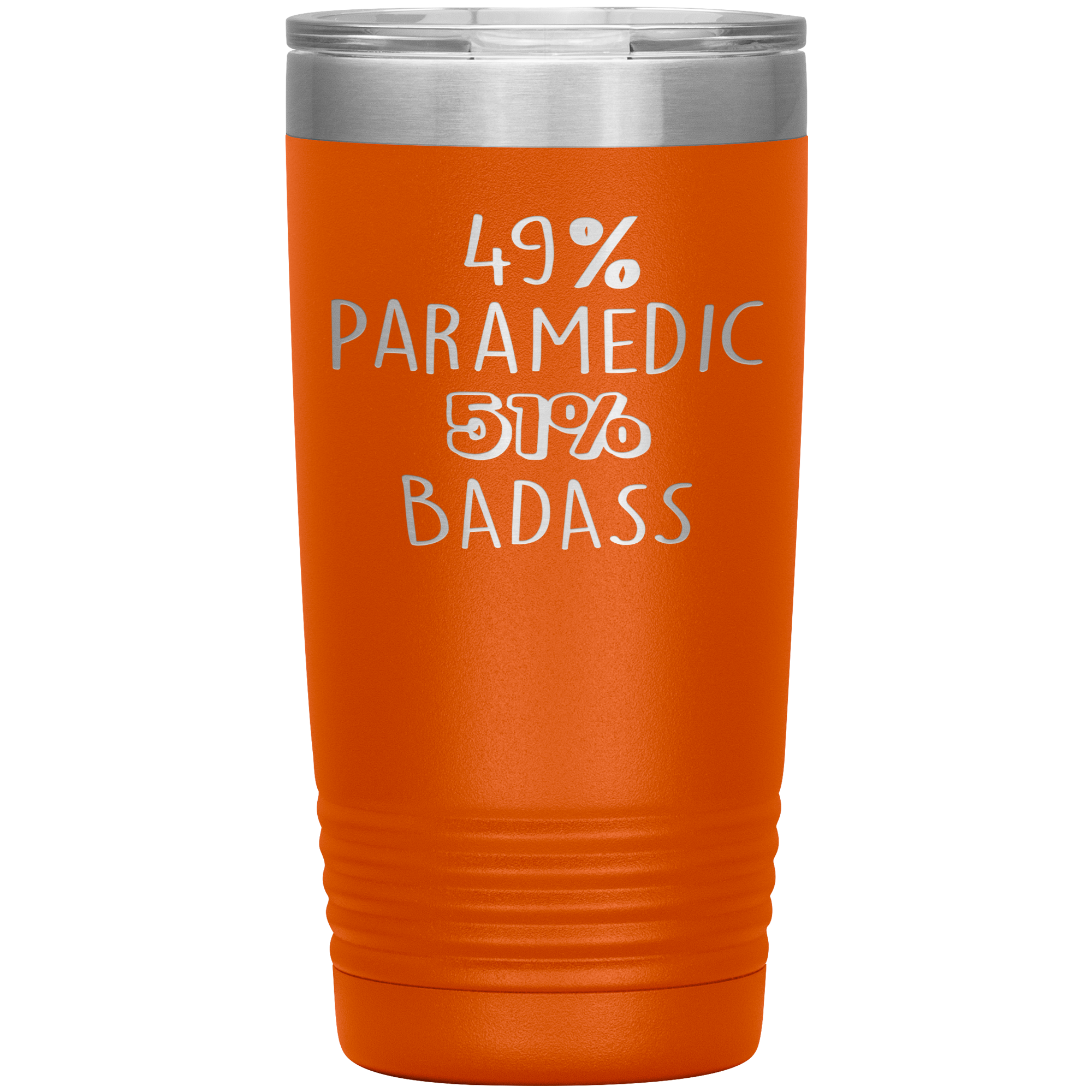 Paramedic Gift, 49% Paramedic, Badass, 20oz Tumbler, Travel mug, Coffee Tumbler, Present for Paramedic Colleague