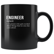 Mug Engineer gifts Engineer mug - Engineer noun- Engineer coffee mug Engineer coffee cup (11oz) Black