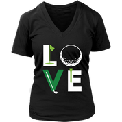 Golf Love Gift, Woman's tee, Unisex T-shirt, V-neck, Summer Apparel