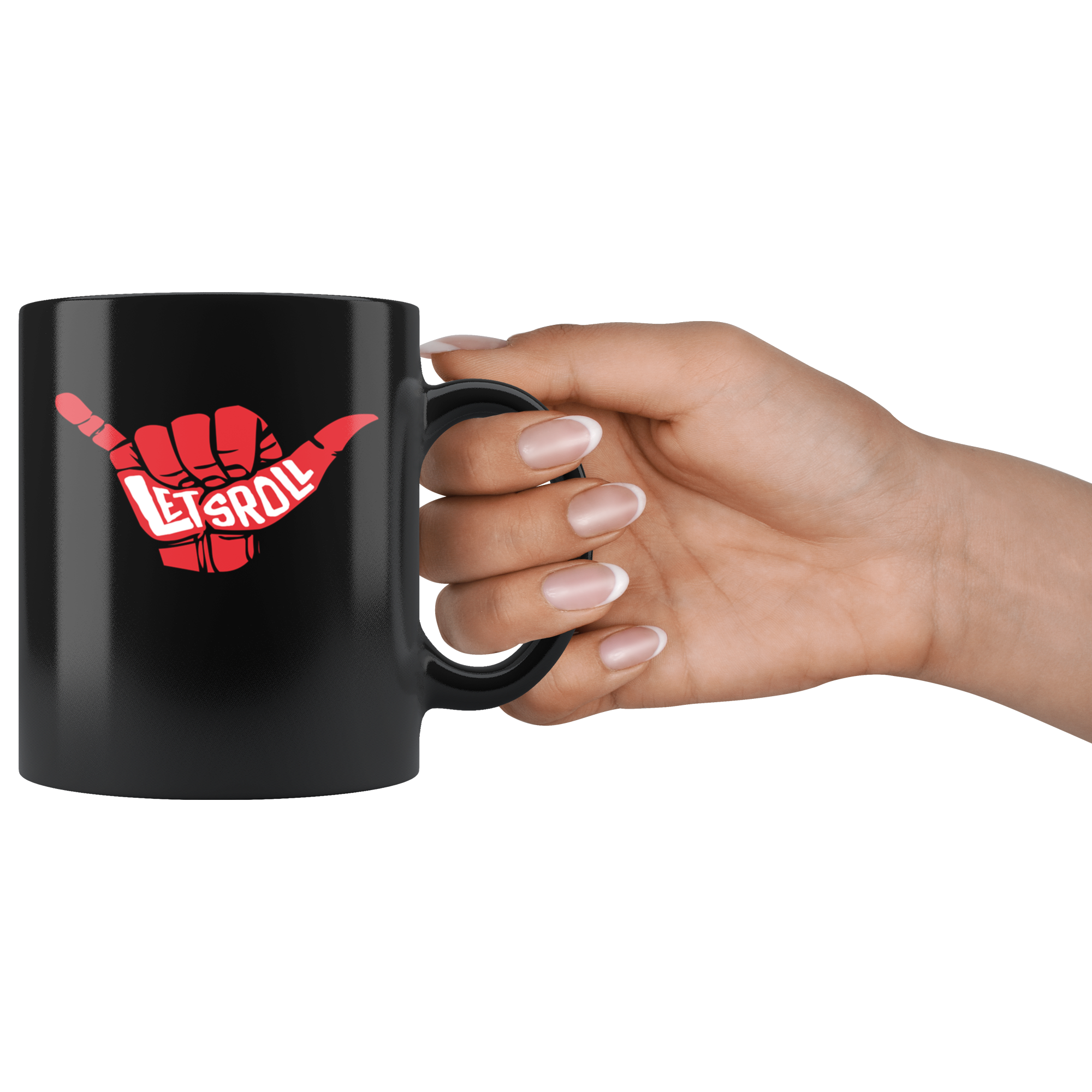 Mug Brazilian Jiu Jitsu BJJ - Lets roll mug - BJJ Coffee Cup BJJ Coffee Mug (11oz) Black