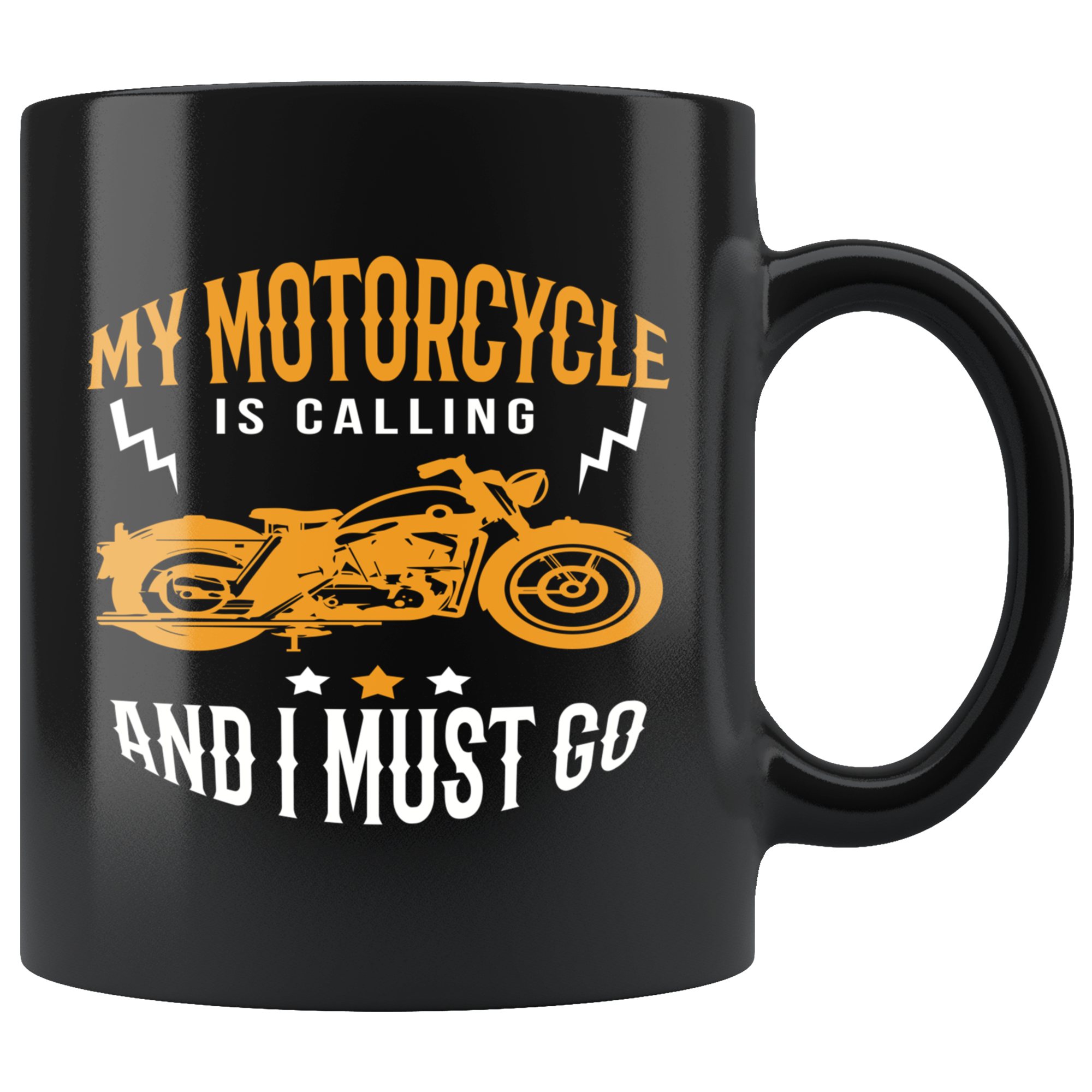 Mug Motorcycle Motorcycle Gifts - My motorcycle is calling and I must go mug - Motorcycle Mug Motorcycle Coffee Mug (11oz) Black