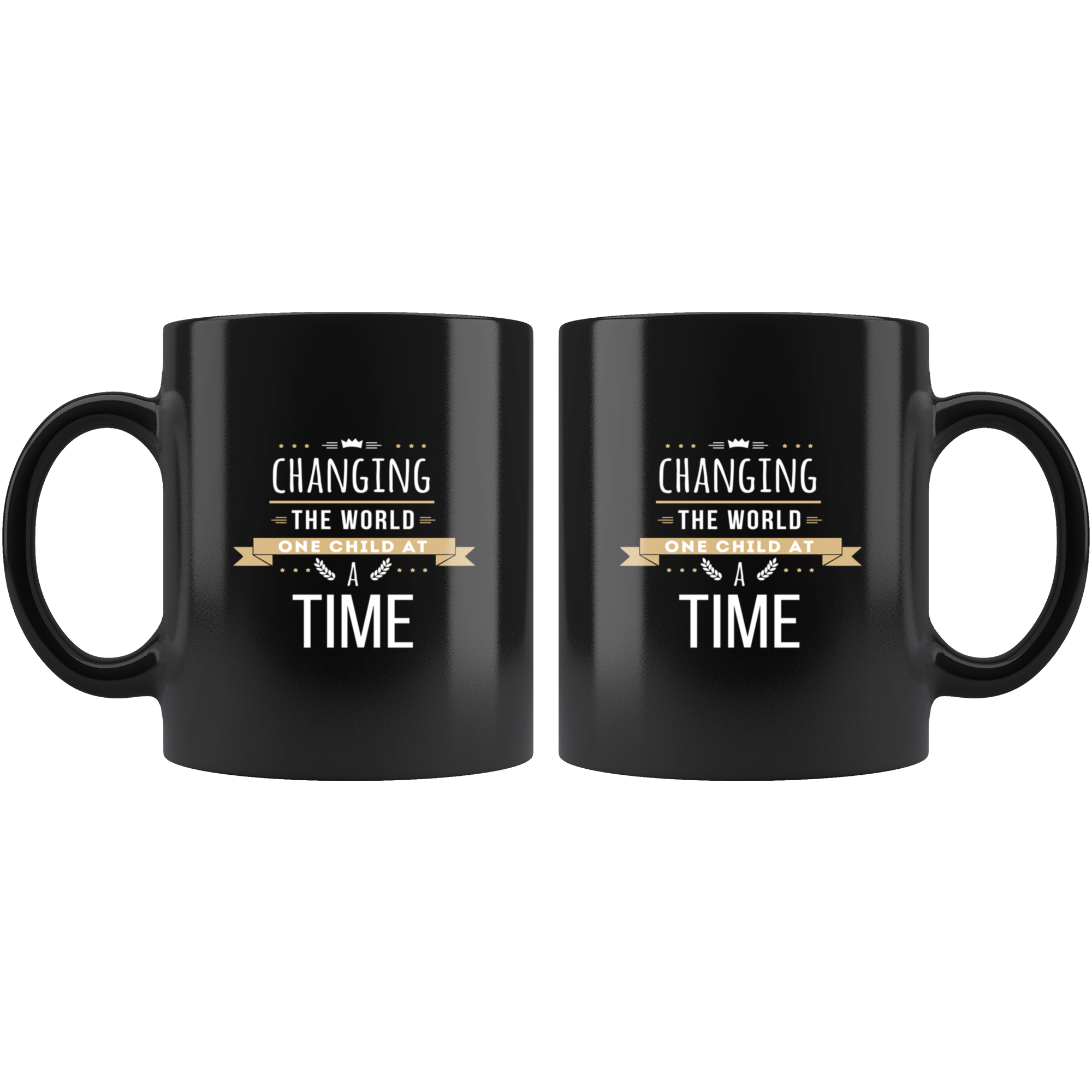 Mug School Teacher gifts/mug - Changing the world one child at a time mug - School Teacher coffee mug School Teacher coffee cup Black (11oz)