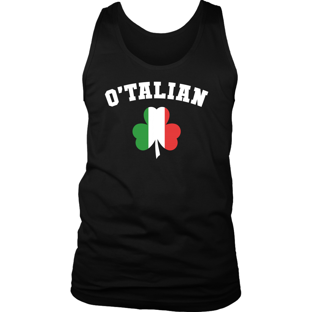 Italian O'talian St. Patrick's Gift, Birthday Present, Racerback, Tank Top, Summer Apparel