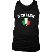 Italian O'talian St. Patrick's Gift, Birthday Present, Racerback, Tank Top, Summer Apparel