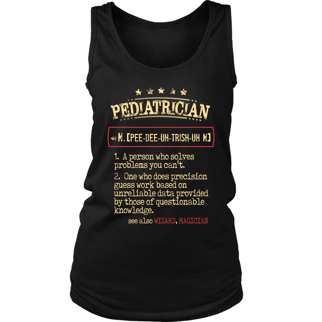 Pediatrician, Womans tank top, Racerback, Mens Tank top, Profession, Colleague gift, Coworker present, Pediatrician Gift