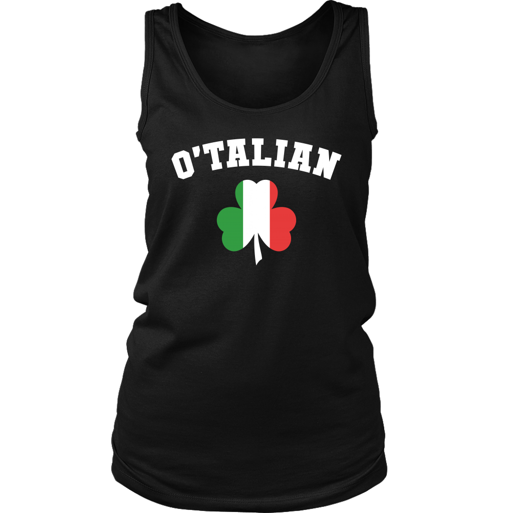 Italian O'talian St. Patrick's Gift, Birthday Present, Racerback, Tank Top, Summer Apparel