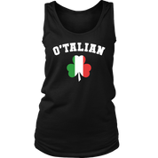 Italian O'talian St. Patrick's Gift, Birthday Present, Racerback, Tank Top, Summer Apparel