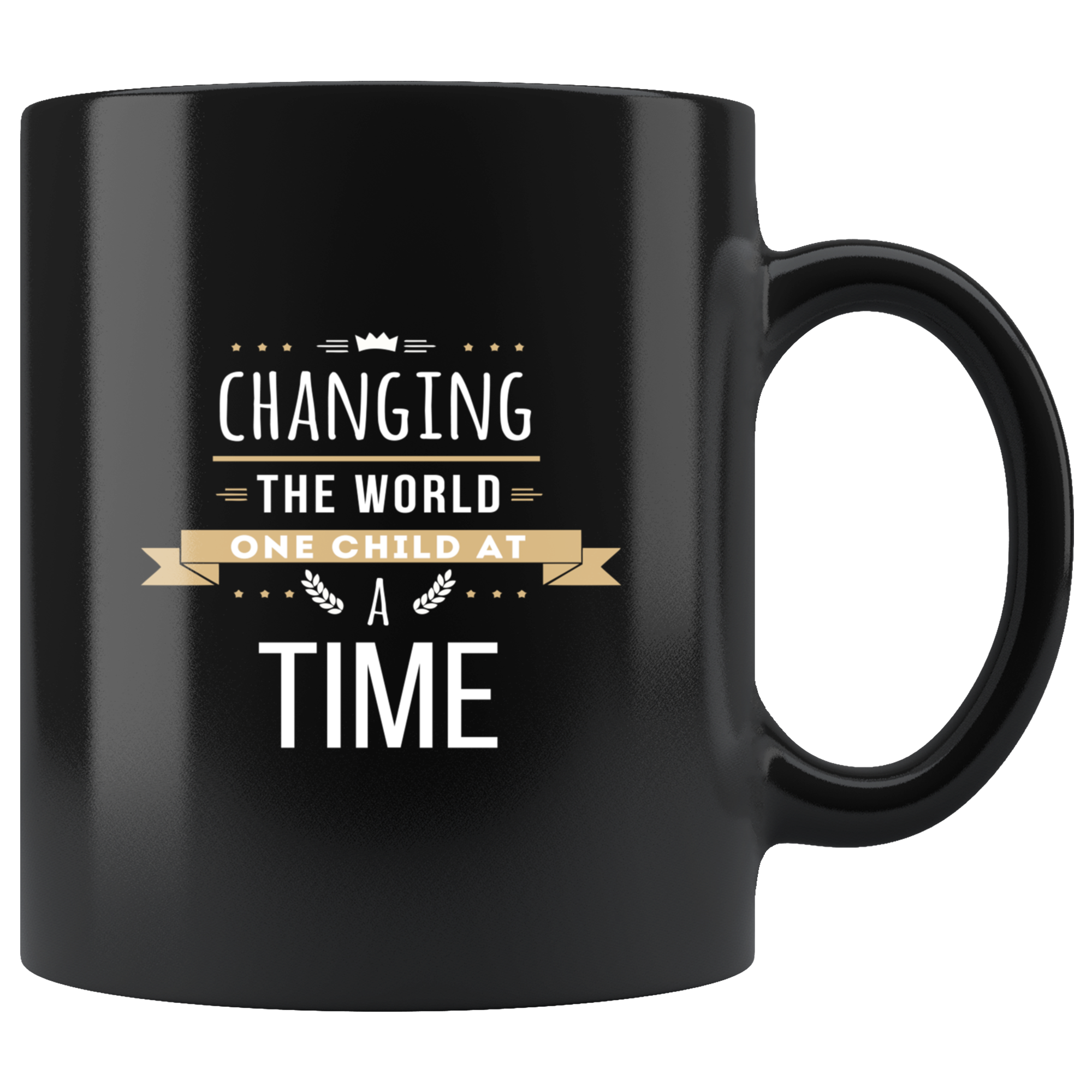 Mug School Teacher gifts/mug - Changing the world one child at a time mug - School Teacher coffee mug School Teacher coffee cup Black (11oz)