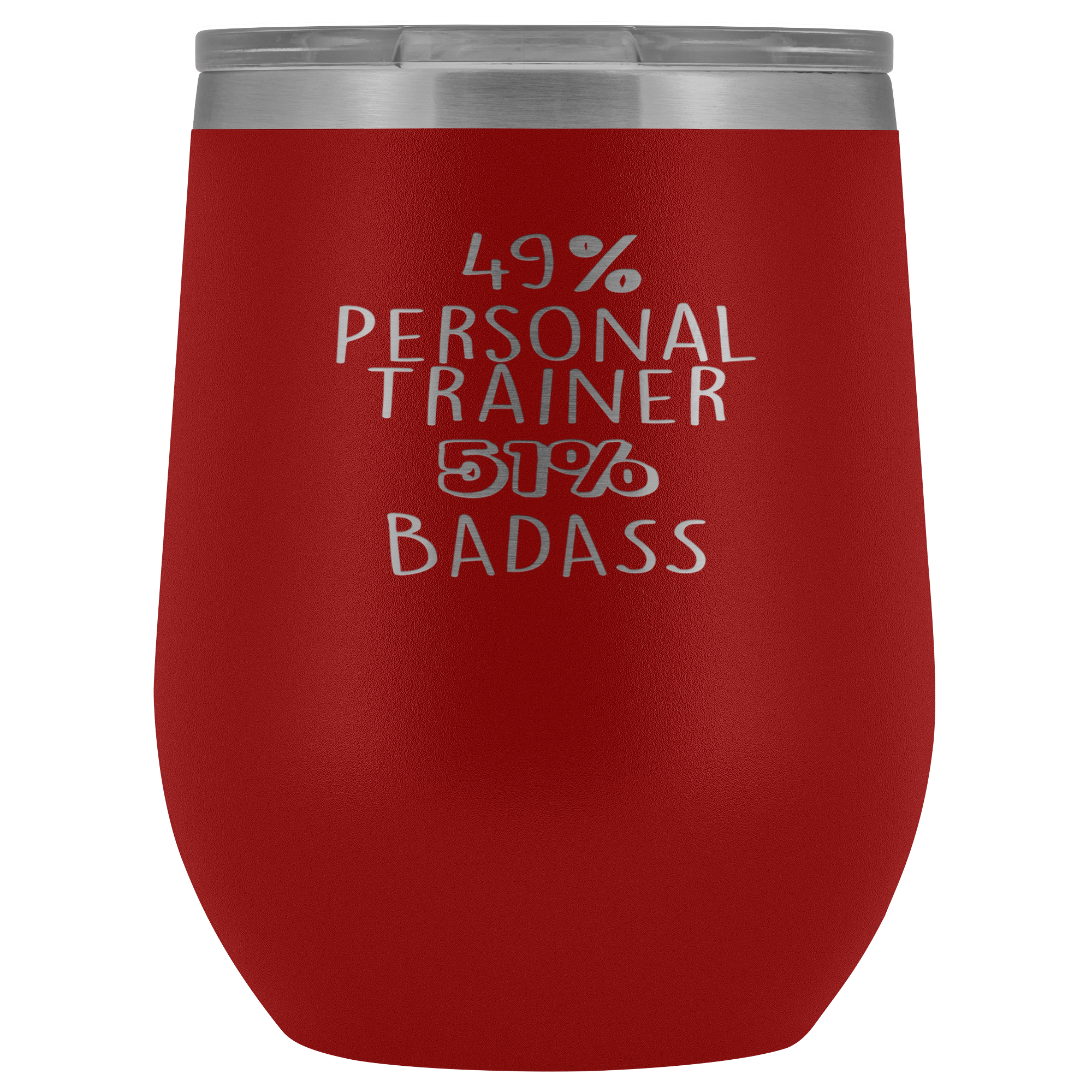 Personal Trainer Gift, 49% Personal Trainer, Badass, 12oz Tumbler, Travel mug, Coffee Tumbler, Present for Personal Trainer Colleague