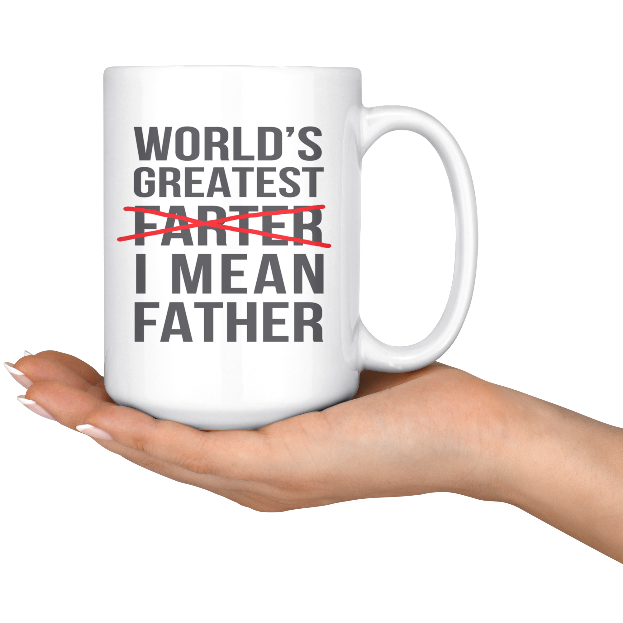 Father's Day White Mug, Birthday Present, Christmas Gift, 15oz white mug, Father's Day Gift