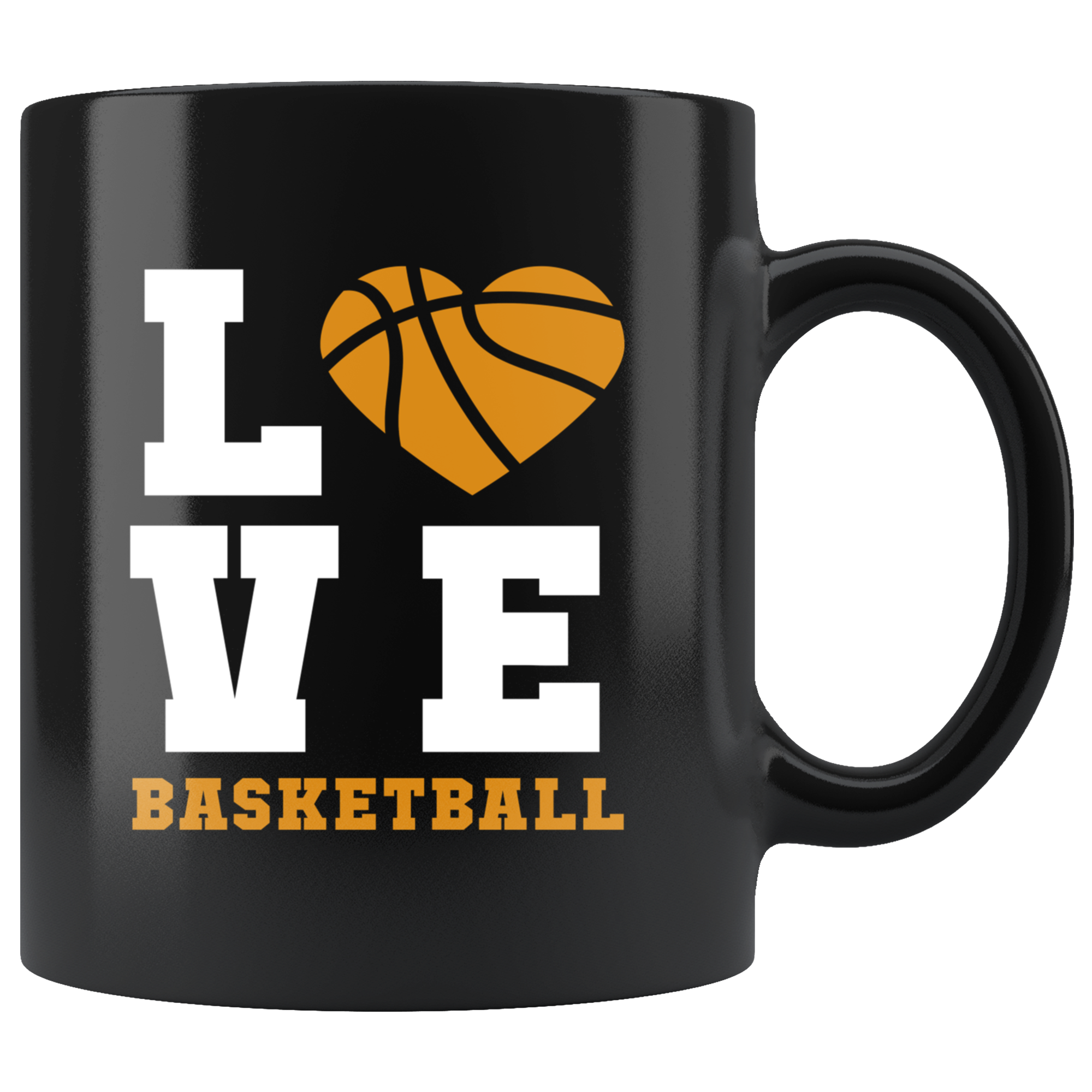 Mug Basketball Gifts - Love basketball - Basketball Mug Basketball Coffee Cup (11oz) Black
