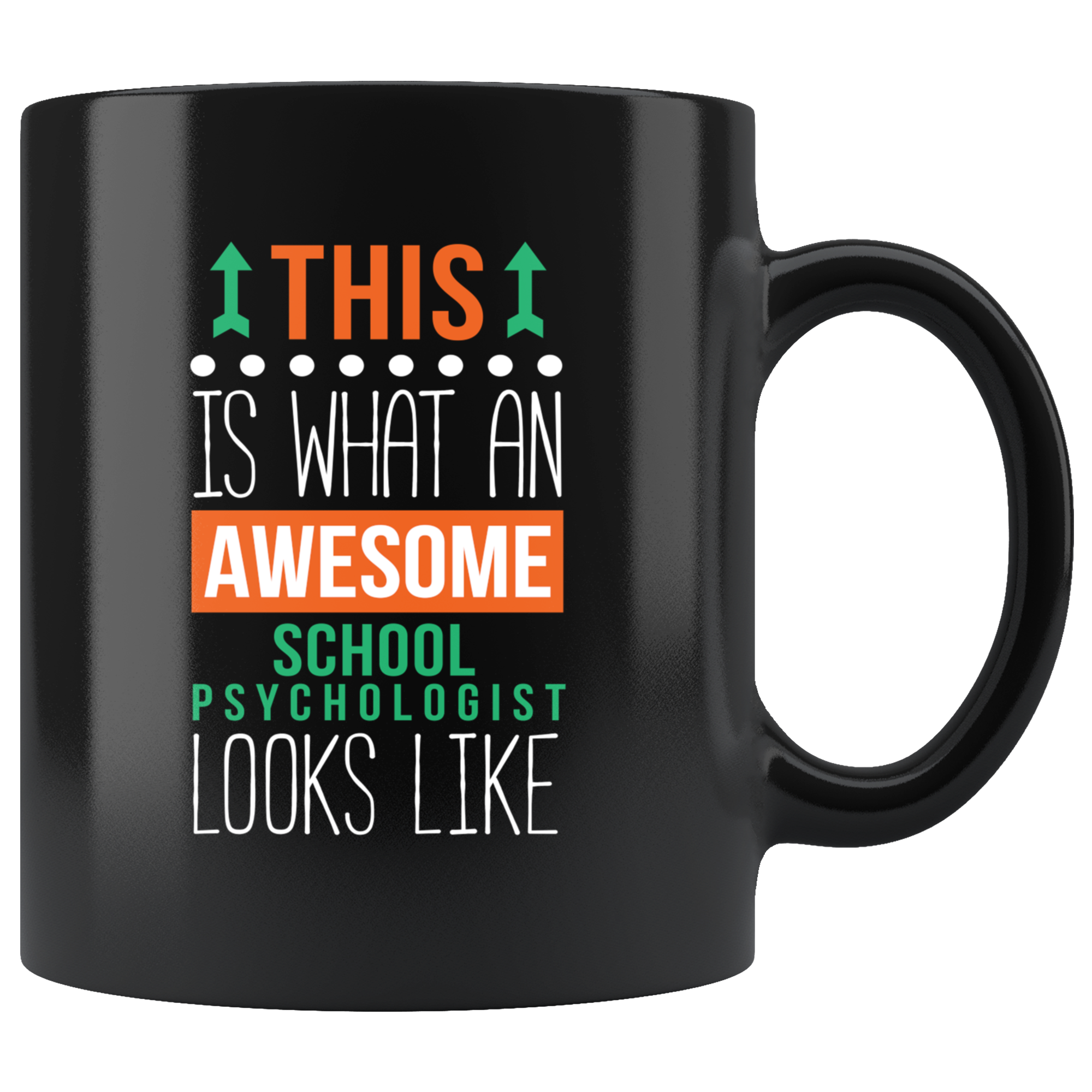 School Psychologist mug - Awesome School Psychologist looks like mug - School Psychologist coffee mug / cup (11oz) Black