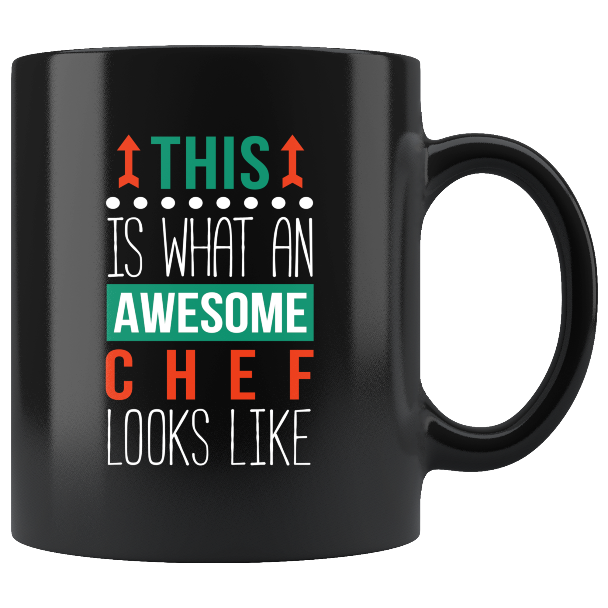 Mug Chef gifts Chef mug - Awesome Chef looks like mug - Chef coffee mug Chef coffee cup (11oz) Black