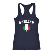 Italian O'talian St. Patrick's Gift, Birthday Present, Racerback, Tank Top, Summer Apparel