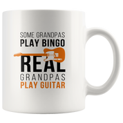 Guitars White Mug, Birthday Present, Christmas Gift, Personalized White Mug, 11oz  white mug, Cool Grandpa Gift