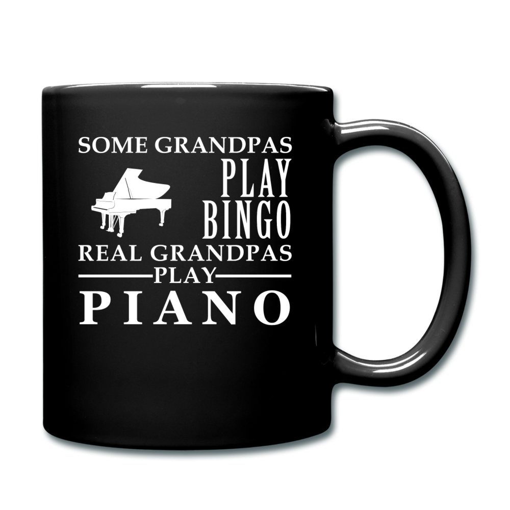 Real grandpas play Piano Full Color Mug - black