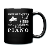 Real grandpas play Piano Full Color Mug - black