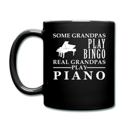 Real grandpas play Piano Full Color Mug - black
