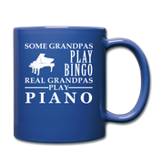 Real grandpas play Piano Full Color Mug - royal blue