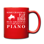 Real grandpas play Piano Full Color Mug - red