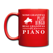 Real grandpas play Piano Full Color Mug - red