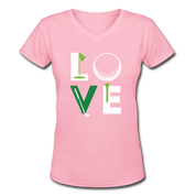Love Golf Women's V-Neck T-Shirt - pink