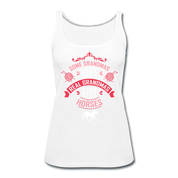 Real Grandmas ride horses Women’s Premium Tank Top - white