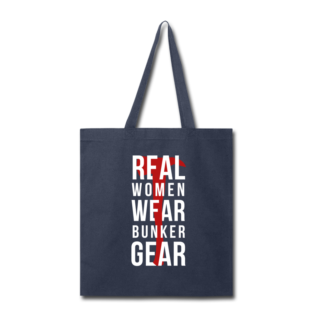 Real women wear bunker gear Tote Bag - navy
